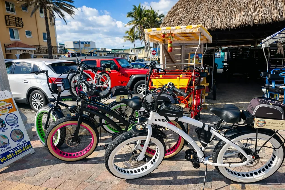 Bikes at the tiki hut